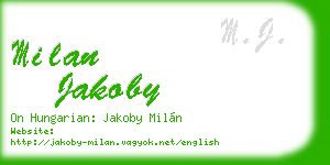 milan jakoby business card